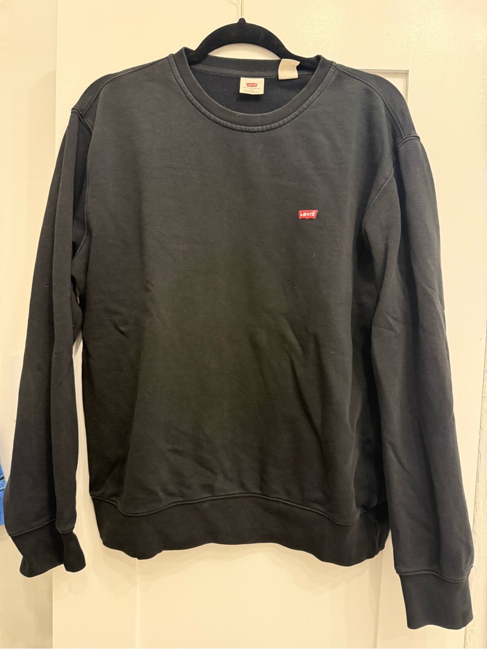 Levi's Black Crewneck Sweatshirt with Red Logo